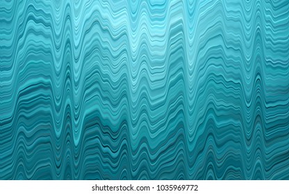 Light BLUE vector pattern with curved circles. Shining crooked illustration in marble style. The best blurred design for your business.