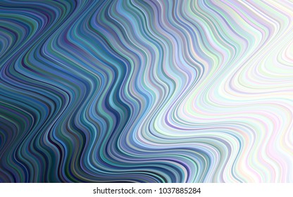 Light BLUE vector pattern with curved circles. Brand-new colored illustration in memphis style with gradient. Memphis style for your business design.