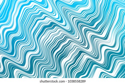Light BLUE vector pattern with curved circles. A completely new color illustration in marble style. A completely new template for your business design.