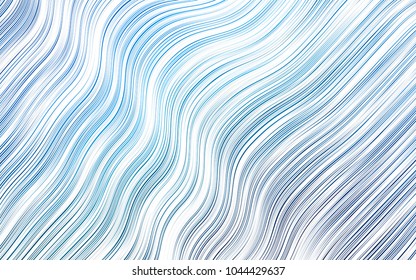 Light BLUE vector pattern with curved circles. A sample with blurred bubble shapes. Marble design for your web site.