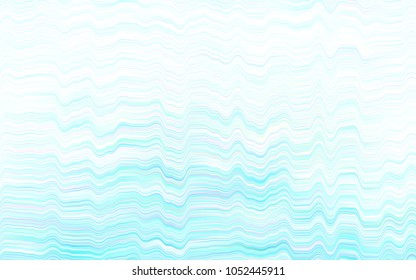 Light BLUE vector pattern with curved circles. A sample with blurred bubble shapes. The template for cell phone backgrounds.