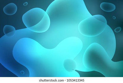 Light BLUE vector pattern with curved circles. Creative illustration in halftone memphis style with gradient. The best blurred design for your business.