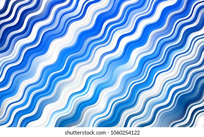 Light BLUE vector pattern with curved circles. Brand-new colored illustration in marble style with gradient. The elegant pattern for brand book.