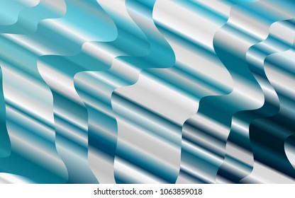 Light BLUE vector pattern with curved circles. Colorful abstract illustration with gradient lines. A completely new template for your business design.