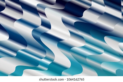 Light BLUE vector pattern with curved circles. An elegant bright illustration with gradient. New composition for your brand book.