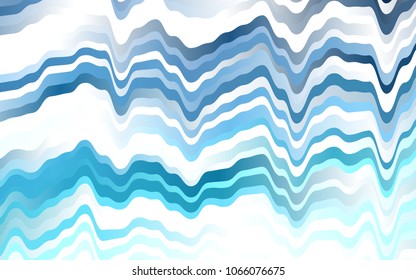Light BLUE vector pattern with curved circles. A completely new color illustration in marble style. Marble design for your web site.