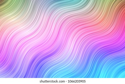 Light BLUE vector pattern with curved circles. Geometric illustration in marble style with gradient.  A new texture for your  ad, booklets, leaflets.