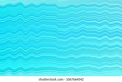 Light BLUE vector pattern with curved circles. Shining crooked illustration in marble style. Brand-new design for your ads, poster, banner.