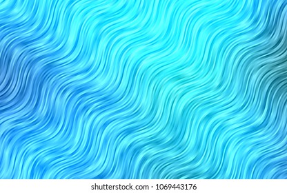 Light BLUE vector pattern with curved circles. A completely new color illustration in marble style. The elegant pattern for brand book.