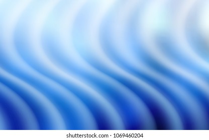 Light BLUE vector pattern with curved circles. A completely new color illustration in marble style. New composition for your brand book.