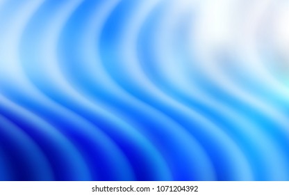 Light BLUE vector pattern with curved circles. Shining illustration, which consist of blurred lines, circles. The elegant pattern for brand book.