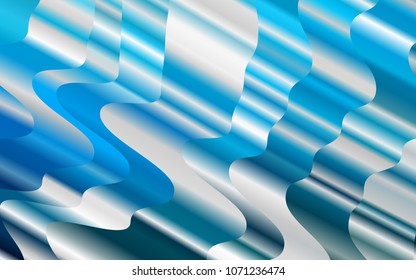 Light BLUE vector pattern with curved circles. A completely new color illustration in marble style. A completely new marble design for your business.