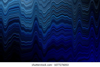 Light BLUE vector pattern with curved circles. Geometric illustration in marble style with gradient.  Textured wave pattern for backgrounds.