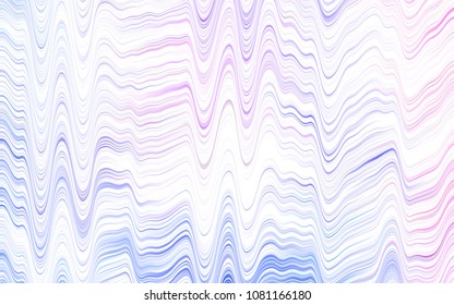 Light BLUE vector pattern with curved circles. Brand-new colored illustration in marble style with gradient. The best blurred design for your business.