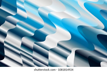 Light BLUE vector pattern with curved circles. Colorful illustration in abstract marble style with gradient. A completely new marble design for your business.