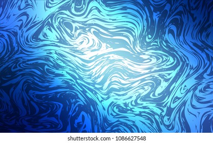 Light BLUE vector pattern with curved circles. A sample with blurred bubble shapes. A completely new memphis design for your business.