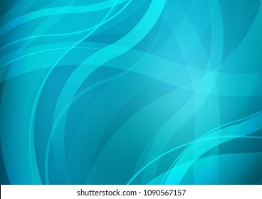 Light BLUE vector pattern with curved circles. Shining crooked illustration in marble style. Brand new design for your ads, poster, banner.