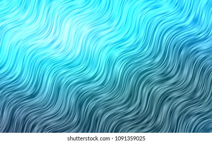 Light BLUE vector pattern with curved circles. Colorful illustration in abstract marble style with gradient. Marble style for your business design.
