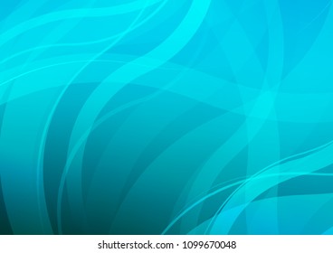 Light BLUE vector pattern with curved circles. Modern gradient abstract illustration with bandy lines. Textured wave pattern for backgrounds.