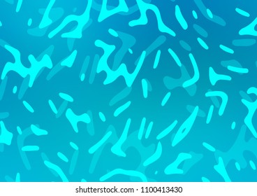 Light BLUE vector pattern with curved circles. An elegant bright illustration with gradient. A completely new template for your business design.