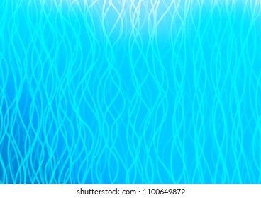 Light BLUE vector pattern with curved circles. Creative geometric illustration in marble style with gradient. A new texture for your  ad, booklets, leaflets.