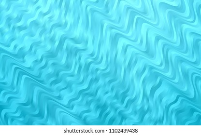 Light BLUE vector pattern with curved circles. Modern gradient abstract illustration with bandy lines. Marble style for your business design.