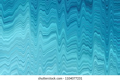 Light BLUE vector pattern with curved circles. A completely new color illustration in marble style. A new texture for your  ad, booklets, leaflets.