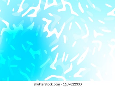 Light BLUE vector pattern with curved circles. Colorful illustration in abstract marble style with gradient. Marble design for your web site.