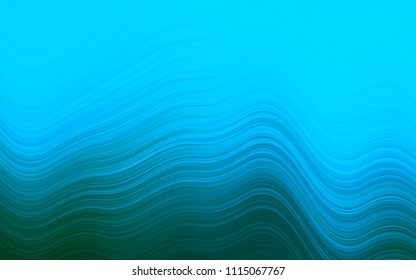 Light BLUE vector pattern with curved circles. Modern gradient abstract illustration with bandy lines. A completely new template for your business design.