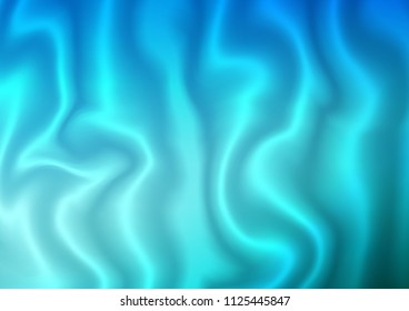 Light BLUE vector pattern with curved gradient waves. Shining crooked illustration in marble style. The best blurred design for your business.