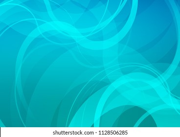 Light BLUE vector pattern with curved circles. A sample with blurred bubble shapes. A new texture for your  ad, booklets, leaflets.