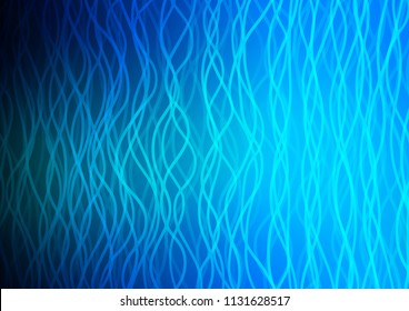Light BLUE vector pattern with curved circles. Brand new colored illustration in marble style with gradient. Marble style for your business design.