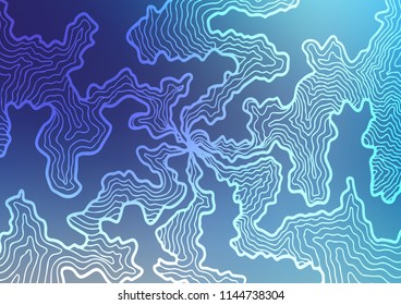 Light BLUE vector pattern with curved circles. Brand new colored illustration in marble style with gradient. The elegant pattern for brand book.