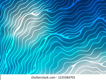 Light BLUE vector pattern with curved circles. Creative geometric illustration in marble style with gradient. Brand new design for your ads, poster, banner.