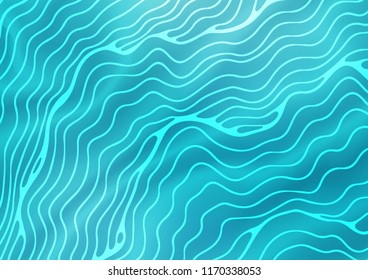 Light BLUE vector pattern with curved circles. A sample with blurred bubble shapes. A completely new marble design for your business.