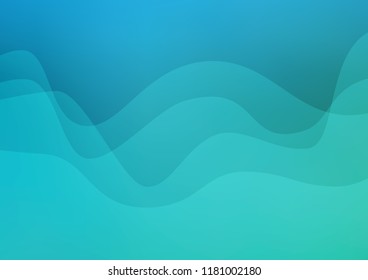 Light BLUE vector pattern with curved circles. An elegant bright illustration with gradient. The elegant pattern for brand book.