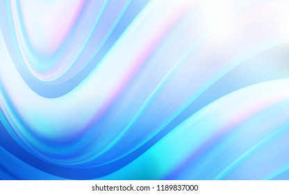 Light BLUE vector pattern with curved circles. Colorful abstract illustration with gradient lines. Pattern for your business design.