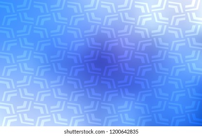 Light BLUE vector pattern with curved circles. Creative illustration in halftone marble style with gradient. A completely new template for your business design.