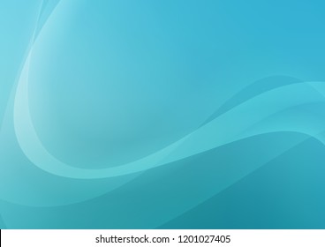 Light BLUE vector pattern with curved circles. Brand new colored illustration in marble style with gradient. A new texture for your  ad, booklets, leaflets.