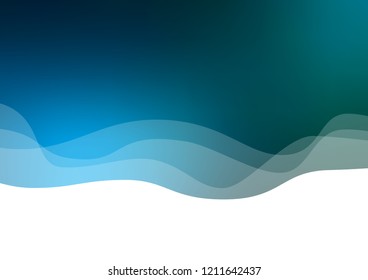 Light BLUE vector pattern with curved waves. An elegant bright illustration with gradient. A new texture for your  ad, booklets, leaflets.