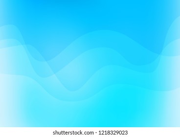 Light BLUE vector pattern with curved circles. Geometric illustration in marble style with gradient.  The best blurred design for your business.
