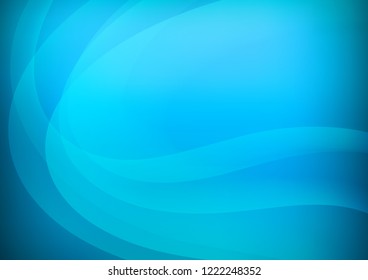 Light BLUE vector pattern with curved circles. Colorful illustration in abstract marble style with gradient. Pattern for your business design.
