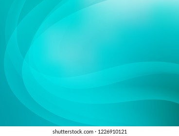 Light BLUE vector pattern with curved circles. A sample with blurred bubble shapes. A completely new marble design for your business.