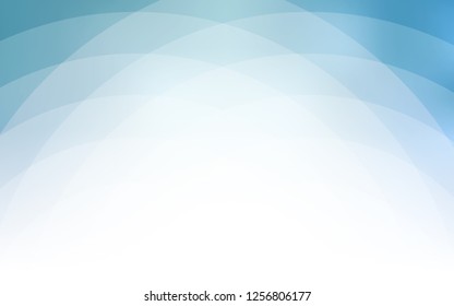 Light BLUE vector pattern with curved circles. A vague circumflex abstract illustration with gradient. Pattern for your business design.