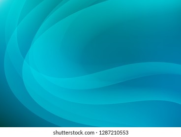 Light BLUE vector pattern with curved circles. An elegant bright illustration with gradient. The best blurred design for your business.