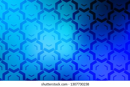 Light BLUE vector pattern with curved lines. Shining colorful illustration in simple style. Brand new design for your ads, poster, banner.