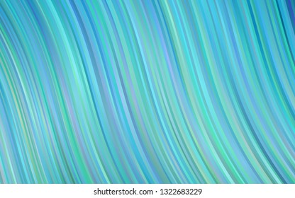 Light BLUE vector pattern with curved circles. Creative geometric illustration in marble style with gradient. A completely new marble design for your business.