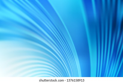 Light BLUE vector pattern with curved lines. An elegant bright illustration with gradient. Pattern for your business design.
