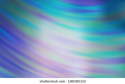 Light BLUE vector pattern with curved lines. Glitter abstract illustration with wry lines. Abstract style for your business design.