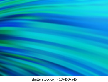 Light BLUE vector pattern with curved circles. Shining crooked illustration in marble style. A new texture for your  ad, booklets, leaflets.